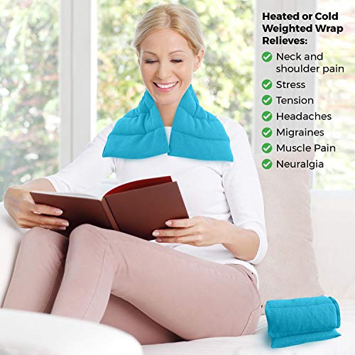 Microwavable Heating Pads Set of 2 Natural Moist Heat Pad for Back Pain, Neck and Shoulders, Nerve, Cramps, Lower Lumbar Relief - size: 2 Pieces 7x22"