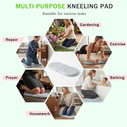 Babylush Foam Waterproof Comfortable Kneeling Pad,Grey,21×11×1.2 in | Soft Material,Anti-slip,Easy to Clean,Portable,Foldable,Gardening,Baby Bathing,Exercise,Yoga,Workout,Pilates - color: Dark Grey