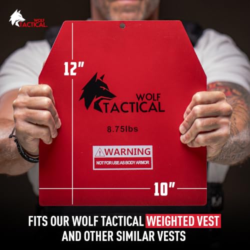 WOLF TACTICAL Weight Vest Plates - 5.75/8.75/14.5/19.75LB Pairs - WODs, Strength Training, Running, Heavy Workouts - color: 8.75LB Plates