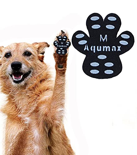 Dog Anti Slip Paw Grips Traction Pads,Dog Feet Stickers with Stronger Self-Adhesive Paw Pad Provide Traction for Senior, Injured Dogs,12 Sets (48 pcs) M Black - size: M-1.7*1.5 inch(L*W)
