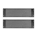 RIVECO 3U Vented Blank Panels for Rack & Cabinets Front Cover Panel 19-Inch Server & Network Rack Mount 2PCS Black - size: 3U