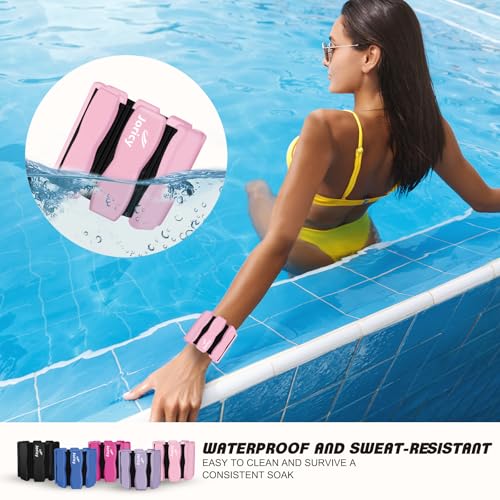 Ankle Wrist Weights for Women Men A Pair of 2lbs/3lbs/4lbs | Adjustable Arm & Leg Weights, Silicone Weighted Bracelet for Pilates Yoga Water Pool Walking Home Fitness Strength Training - color: Pink, size: 3lbs Pair (1.5lb each weight)