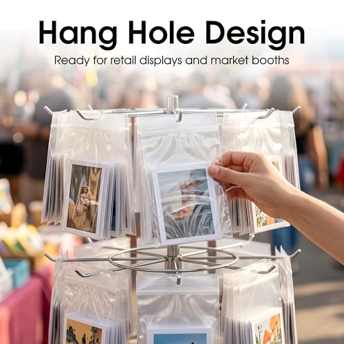 5" X 8" Heavy-Duty Zip Bags With Hang Hole for Displays (1000 Count) - 4 Mil Plastic Resealable Bags for Storage and Packaging - Spartan Industrial - size: 5" X 8"