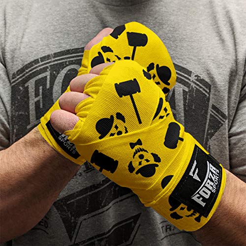 Forza Sports 180" Mexican Style Boxing and MMA Handwraps - color: Clown Yellow