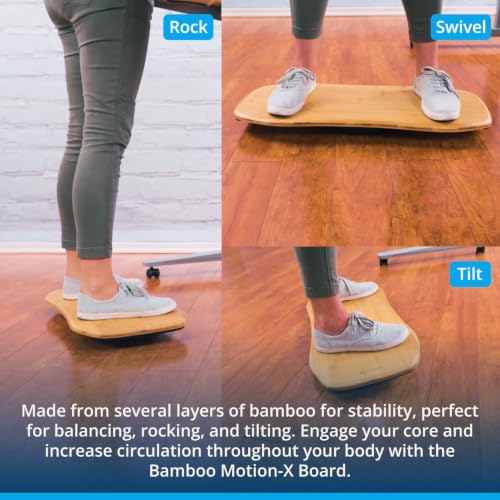 UPLIFT DESK Motion-X Balance Board - 27" Ergonomic Wobble Board for Standing Desks, Anti-Fatigue Support for Core Engagement & Stability - style: Motion-X with Comfort Mat