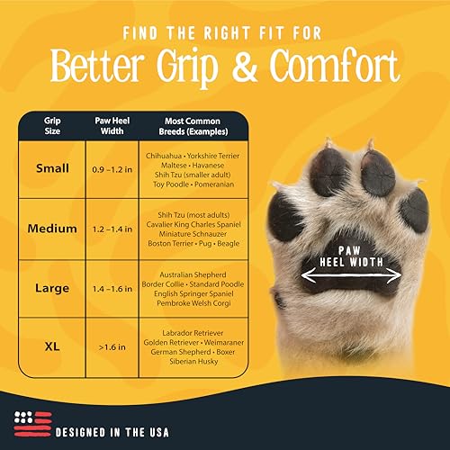 DOK TigerToes Premium Paw Grips for Senior Dogs, 40ct of Pre-Cut Anti Slip Dog Paw Pads for Hardwood Floors, Provides Traction for Slipping (40 Total Grips, Size Small) - size: Small