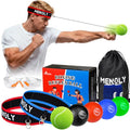 MENOLY 5pcs Boxing Reflex Balls Set, 2 Adjustable Headbands, 1 Pair Goggles and Gloves, Speed Training Equipment for Hand Eye Coordination, Agility, Great Gift for Men, Boxers & Fitness Fans