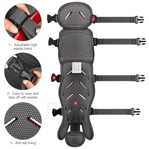 Baseball Softball Catcher Leg Guards Shin Guards for Youth Adult - size: 15"-Adult Red