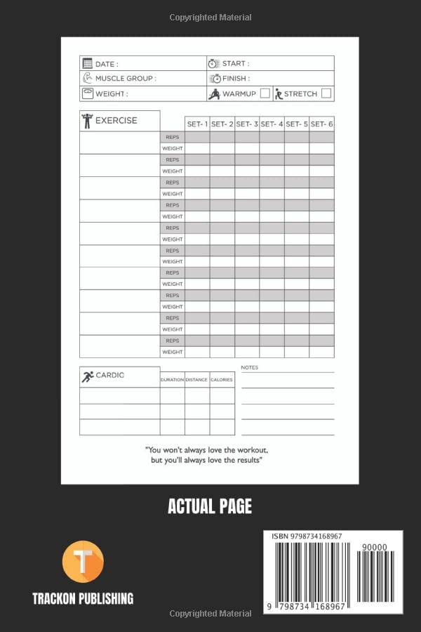 Workout Log: Workout Journal & Weightlifting Journal for Men & Women | Lifting tracker for all workouts