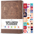 Legend Wellness Planner & Food Journal – Daily Diet & Health Journal with Exercise & Weight Loss Tracker – Nutrition Diary, 6 Months (Dark Terracotta) - color: Dark Terracotta Gold Foil, size: A5 (5.8” x 8.3”)