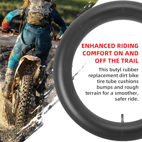 AR-PRO 3.50/4.10-18 Dirt Bike Inner Tubes with TR4 Straight Valve, Universal Heavy Duty 100/90-18" 100/100-18" 110/80-18" 110/90-18" Off-Road Motorcycle Tube and More (2-Pack) - size: 3.50/4.10-18"