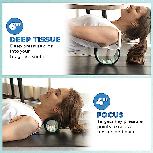 Chirp Wheel+ Foam Roller 2-Pack, Back & Neck Pain Relief, Mint | Back Roller Wheel Set, Foam Roller for Back Pain, Deep Tissue Relief, 4/6 in, Neck and Muscle Recovery - size: 2 Pack