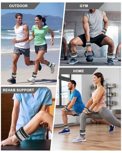 Fragraim Adjustable Ankle Weights 1-3/4/5/6/8/10/12/15/20 LBS Pair with Removable Weight for Jogging, Gymnastics, Aerobics, Physical Therapy - color: Grey, style: 5 lbs each( 10 lbs pair)