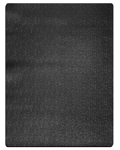 Rhino Mat Rhino-Hide Fitness Equipment Mat - 0.095” Thick PVC Floor Protector for Treadmill, Bike, Rowing & Elliptical - Non-Slip, floor protection, Noise-Reducing, Waterproof, DINP-Free, Made in USA - color: Black, size: 24"×60"