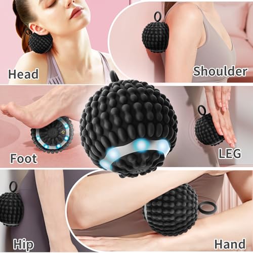 Physical Vibration Therapy Ball, Presents Gifts for Women | Rechargeable Vibrating Massage Ball 4-Speed Mode, Hand Therapy Balls, Relief Hand Tremors (Parkinson), Stress Relief