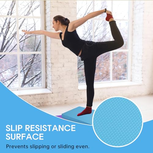 Balance Pad – Stability Trainer for Balance, Stretching, Physical Therapy, Exercise, Mobility, Rehabilitation and Core Training Non-Slip Closed Cell Foam Premium Balance Pad Knee Pad - color: blue