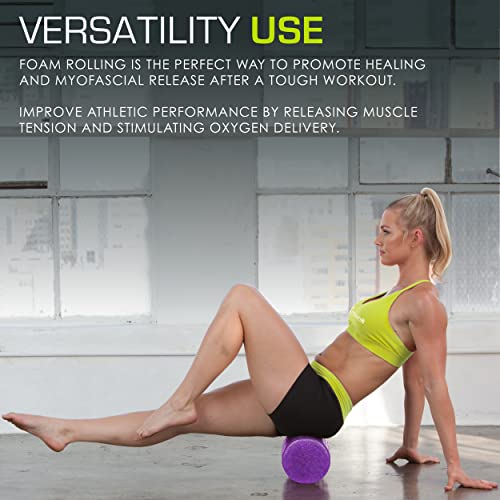 ProsourceFit High Density Foam Rollers 36 - inches long,Firm Full Body Athletic Massage Tool for Back Stretching, Yoga, Pilates, Post Workout Muscle Recuperation, Purple - color: Purple, size: 36"H x 6"D