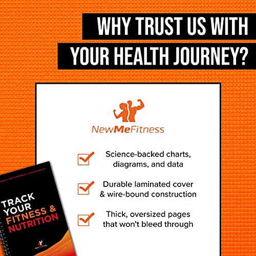 NewMe Fitness Journal for Women & Men, Food & Workout Journal, Planner Log Book to Track Weight Loss, Muscle Gain, Home Gym Exercise, Bodybuilding Progress, Daily Nutrition & Personal Health Tracker - style: Fitness + Nutrition