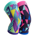 Sport Knee Brace for Women & Men - Knee Compression Sleeve for Running Knee Pain, Workout Sports Brace for dancing, Basketball, Fitness, Hiking (Geometric ＆ Wave, M, 2 Pack) - size: Medium, style: Geometric ＆ Wave