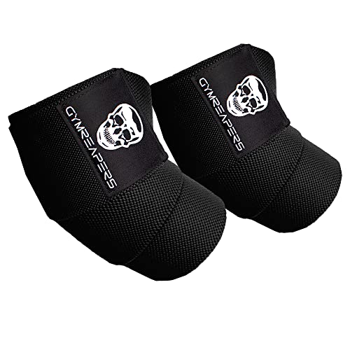 Gymreapers Weightlifting Elbow Wraps (1 Pair) - Flexible 40'' Elbow Compression Strap & Joint Support Brace - for Bench Press, Powerlifting, and Pressing - color: Black