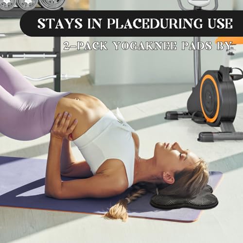2 Packs Yoga Knee & Elbow Cushions - Extra Thick Foam for Knees, Elbows, Wrists, Hands & Head - Pilates & Kneeling Pads - Support Foam Pads for Women & Men - color: 4pcs-Black + Purple