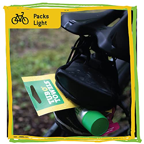 Tub O' Towels Heavy Duty Cycling Wipes, Individually Wrapped Cleaning Wipes for Biking and Cycling, 12-Pack