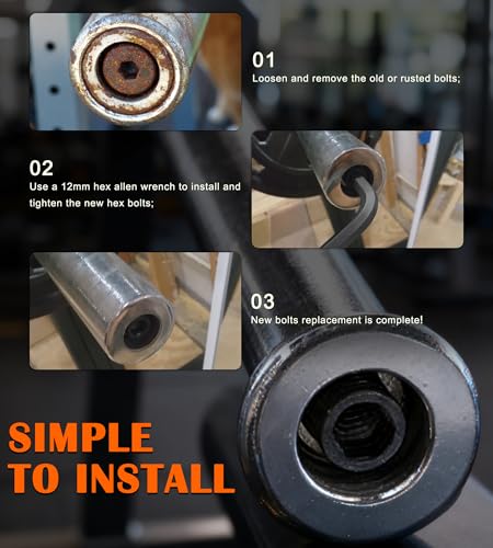 Replacement Hex Bolts Perfectly Fits for Dumbbell Bars, Olympic Bars, Curl Bars & Tricep Bars