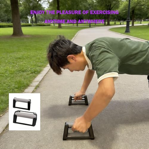 Triangular Push Up Bars with Non-Slip Base & Wrist Support，1 Pair | Non-slip base push up bars，Stable Push Up Stands for Home Gym, Chest and Arm Workout Equipment for Men and Women