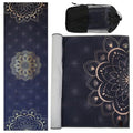 Yoga Towels, Non Slip Hot Yoga Mat Towel with Grip Dots,Super-Absorbent Soft Microfiber Yoga Blanket for Pilates, Fitness and Workout 72inch x 24inch - color: Grey Flower