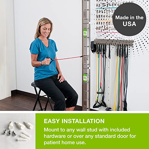 Web Slide Storage Rack — Zinc-Plated Steel — 16 Slots — Perfect for Organizing — Physical Rehab Equipment Storage for Clinic, Home, or Gym