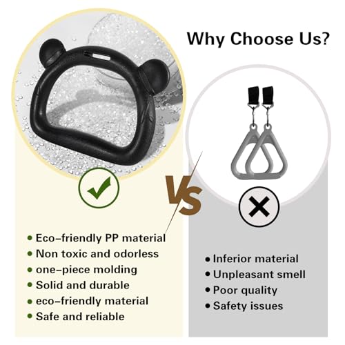 Kids Gymnastics Rings, Children's Home Gym Equipment, Children's Adjustable Strap Strength Training Rings, Pulling Rings for Physical Training - color: Yellow