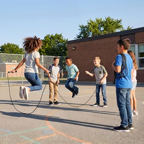 YYDYTTKX Adjustable Jump Rope Bulk, 9.2 ft Tangle-Free Speed Skipping Rope for workouts, group training, teams, family and Gym Class - color: Black, size: 24
