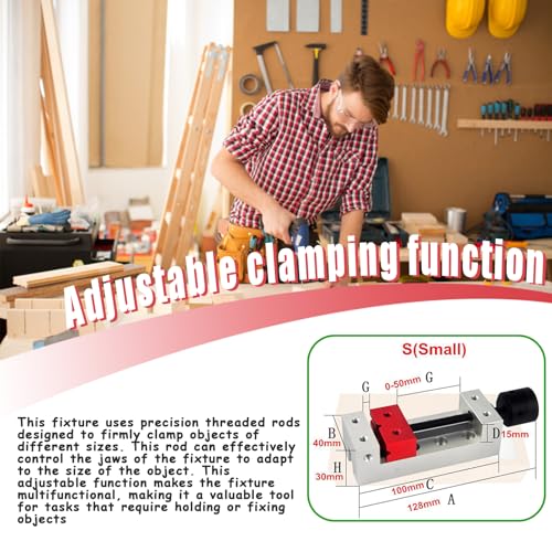 50mm Mini Vise Mini Aluminum Flat Clamp Table Bench Vise Drill Press Vice Fixing Tool Bench Vice to hold different sized objects in place DIY Sculpture Craft Carving Fixing Tool