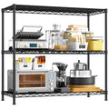 DurayLoly 35.6" W Storage Shelves, 3 Tier Adjustable Metal Shelving Unit Heavy Duty Steel Wire Rack for Kitchen,Laundry,Pantry,Office,Garage, Closet,Black(35.6" Wx14"Dx35.6"H) - size: Black-35.4"Wx13.9"Dx35.4"H
