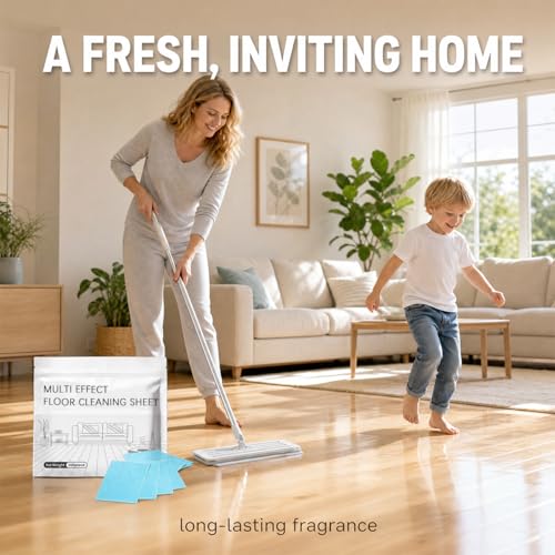 Multi-Surface Floor Cleaning Tablets, 100PCS Concentrated Floor Cleaner Tablets for Hardwood, Tile, Laminate & Vinyl Floors, Dissolvable Mop Cleaning Solution for Home & Kitchen Use