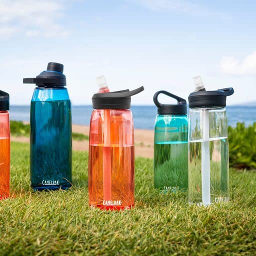 CamelBak Eddy+ Water Bottle with Bite Valve Straw, Leak‑Resistant Easy‑Sip Design for Everyday Hydration, 25oz, Clear - color: Clear, size: 25 Ounces
