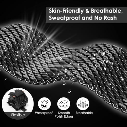 WINGLE Milanese Loop for Apple Watch Band Ultra 3/2/1 Band Ultra 49mm Series 11 10 46mm 45mm 44mm SE 3/2/1 Series 9 8 7 6 5 4 3 Men Women,Parachute-Style Buckle Stainless Steel Mesh Metal iWatch Bands - color: Black