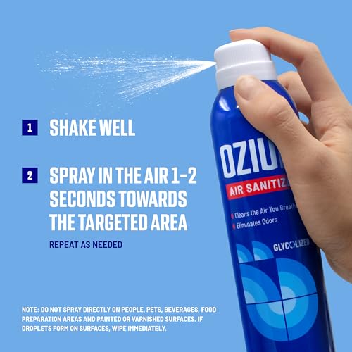 Ozium 3.5 Oz. Air Sanitizer and Odor Eliminator | For Homes, Cars, Offices and More, Original Scent, 2 Pack, Clear - size: 3.5 Ounce (Pack of 2)