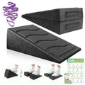 Slant Board for Calf Stretching, 5 Adjustable Angles Incline Board for Squat Wedge, 480 lbs Weight Capacity Calf Stretch Yoga Foam Wedge for Exercise, Squat, Ankle Mobility & Physical Therapy - color: Black&Purple