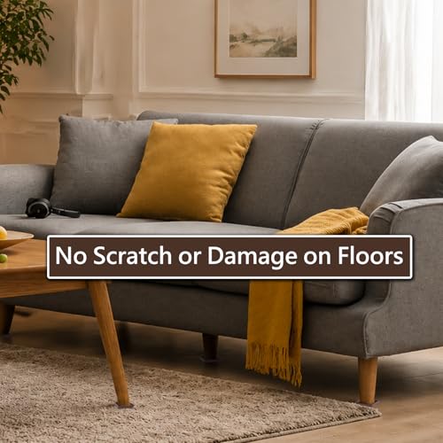 Jayen Non Slip Furniture Caster Cups Coasters Pads for Hardwood Floors, 3x3 | prevent furniture from Sliding, rubber, heavy duty, floor protection, keep furniture in place - size: 12 Pcs Brown