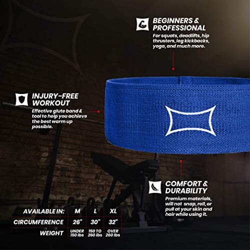 Mark Bell Sling Shot Hip Circle Resistance Bands for Exercising (Level 2) - color: Blue, size: Medium