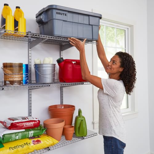 Rubbermaid 25-Piece Fasttrack Garage Storage System Kit for Garage Organization - size: 3 Rails, 7 Hooks, 3 Shelves
