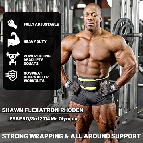 Schiek Sports 2006 Nylon 6 Inches Weight Lifting Belt - Support Belt for Power Lifting - color: Neon Yellow, size: X-Small