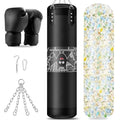 Kids Punching Bag Set, 2.75ft Filled Heavy Bag Kickboxing Bag with 2KG Sponge & 6oz Gloves, Hanging Boxing Bag for Kids Youth Boxing, MMA, Muay Thai, Karate, Martial Art, Home Gym Training - style: Bats