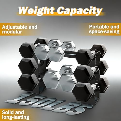 Small Dumbbell Rack Stand Only - Iron Weight Stand Holder Storage for Dumbbells Kettlebells- Weight Rack for Home Gym Corner - color: with Rubber covers