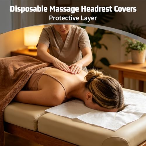 Large Disposable Face Cradle Covers, 500 Count Ultra Soft Medical Grade Non-Sticking Massage Face Rest Covers, Headrest Covers for Massage Tables & Massage Chairs - size: 500 Pack