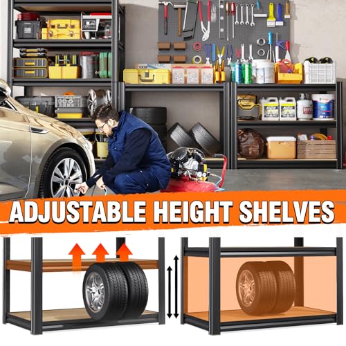 71"Hx28"Wx12"D Garage Shelving-5 Tier Garage Storage Shelves,Adjustable Heavy Duty Metal Shelving Unit and Storage Large Rack,Utility Steel Shelf For Warehouse Industrial Pantry Basement Organizers - size: MDF/28"Wx12"Dx71"H
