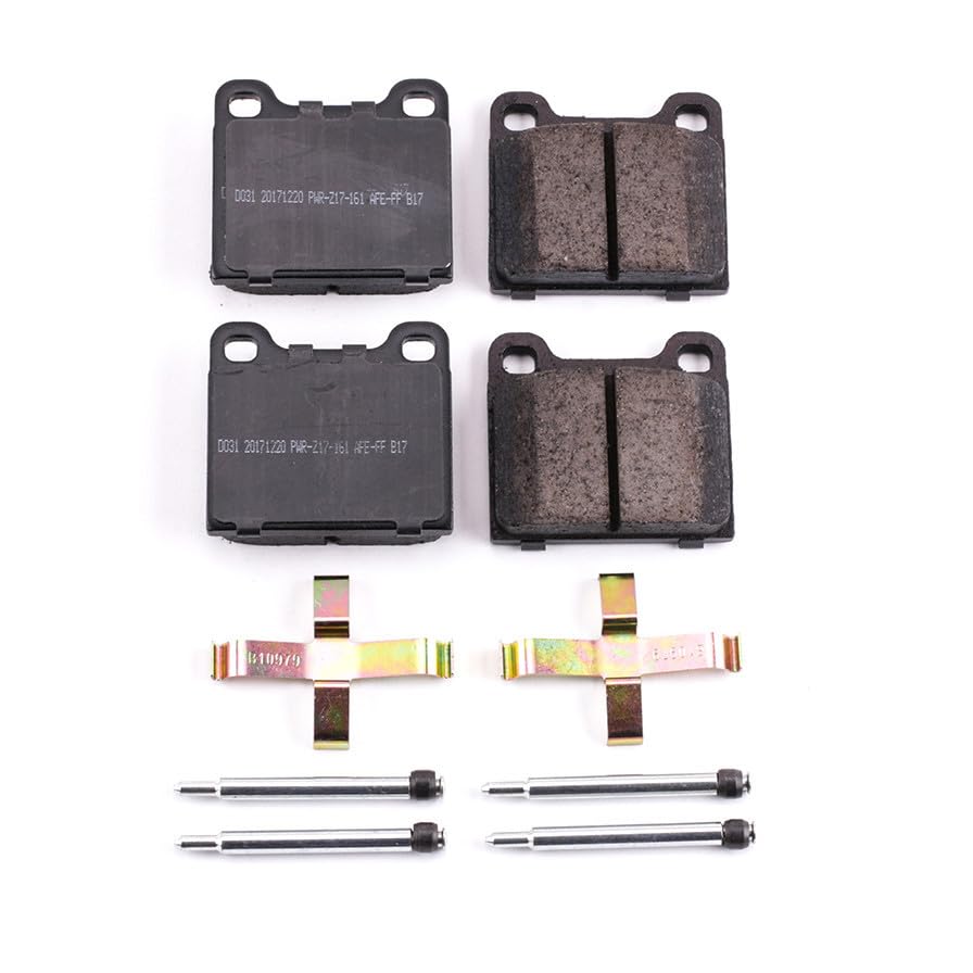 PowerStop Front Brake Pads for Audi 100 Series 1970-74 |Super 90 1969-72 |BMW 1500 1961-64 |1600 1967-69 |1600-2 1967-69 - Z17 Ceramic Brake Pads with Installation Hardware, 17-031 - style: 17-031