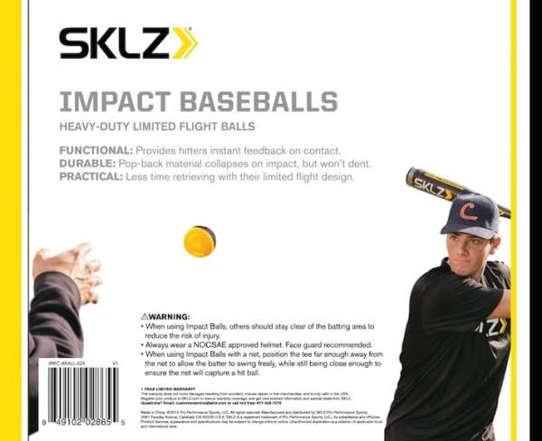 SKLZ Impact Limited-Flight Practice Baseball, - size: 72-Pack, style: Baseballs - Pack of 12
