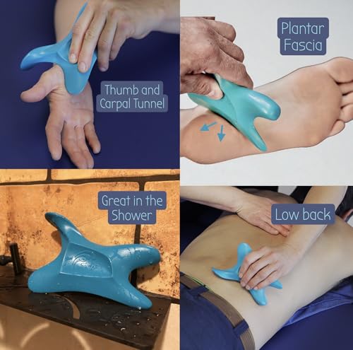 The Wave Tool Ultimate Soft Tissue Release Tool for Massage, Myofascial Release, Muscle Scraping, Generation 1 (Caribbean Blue) - color: Carribean Blue